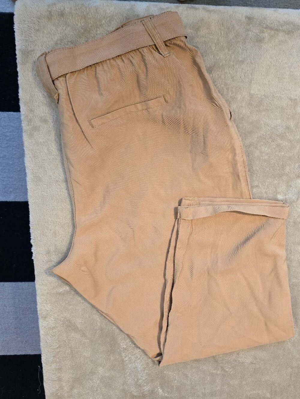 Lily Morgan pants with matching belt in tan size 14
